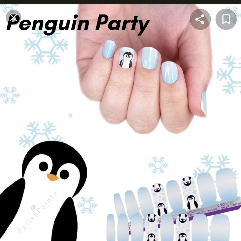 2 winter sets! Color Street Penguin Party and Home Sleet Home mani. NEW!